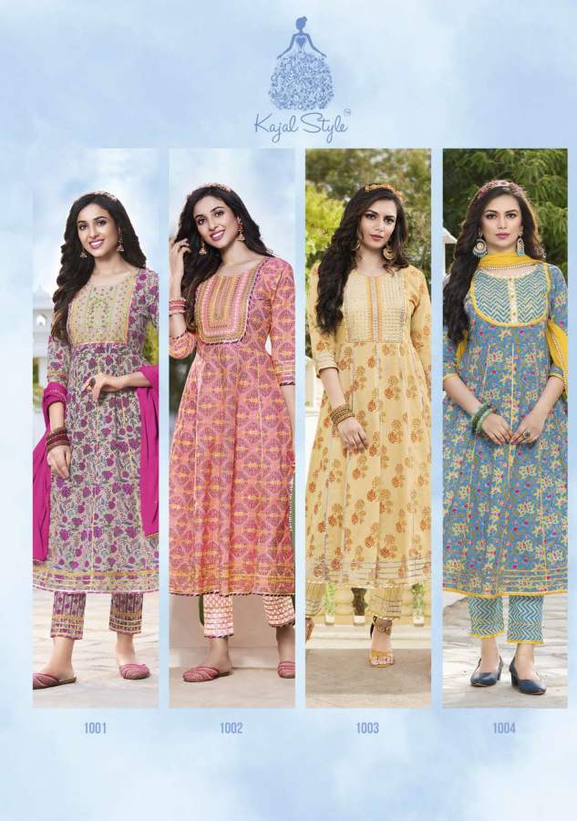 Glam Look 1 New Latest Designer Exclusive Wear Kurti Pant And Dupatta Readymade Collection